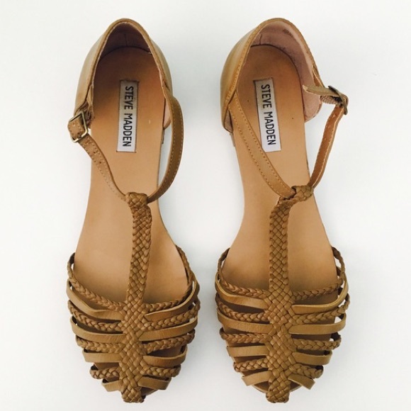 Steve Madden Shoes - Steve Madden Closed Toe Flat Braided Flats T Strap